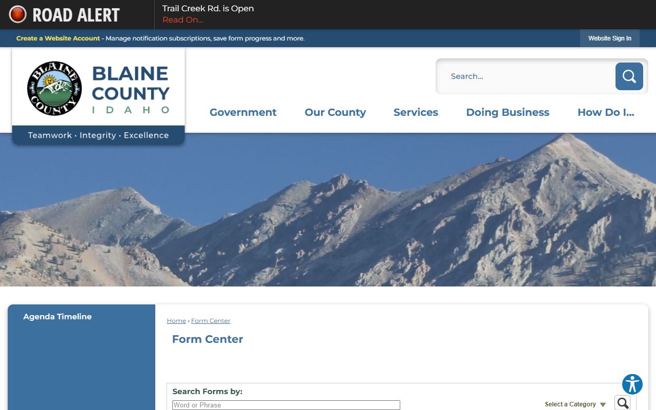 Blaine County court records online public records form